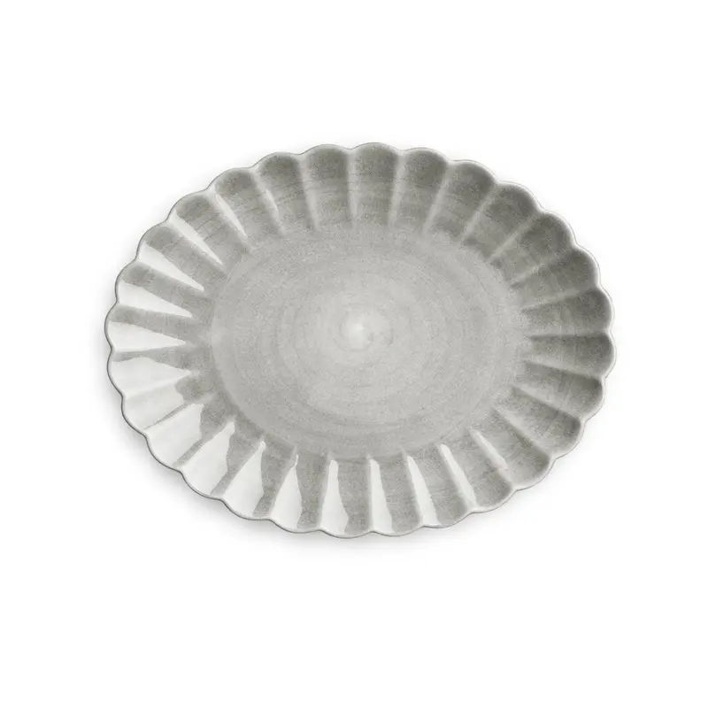 Schaal Oyster 35cm grey