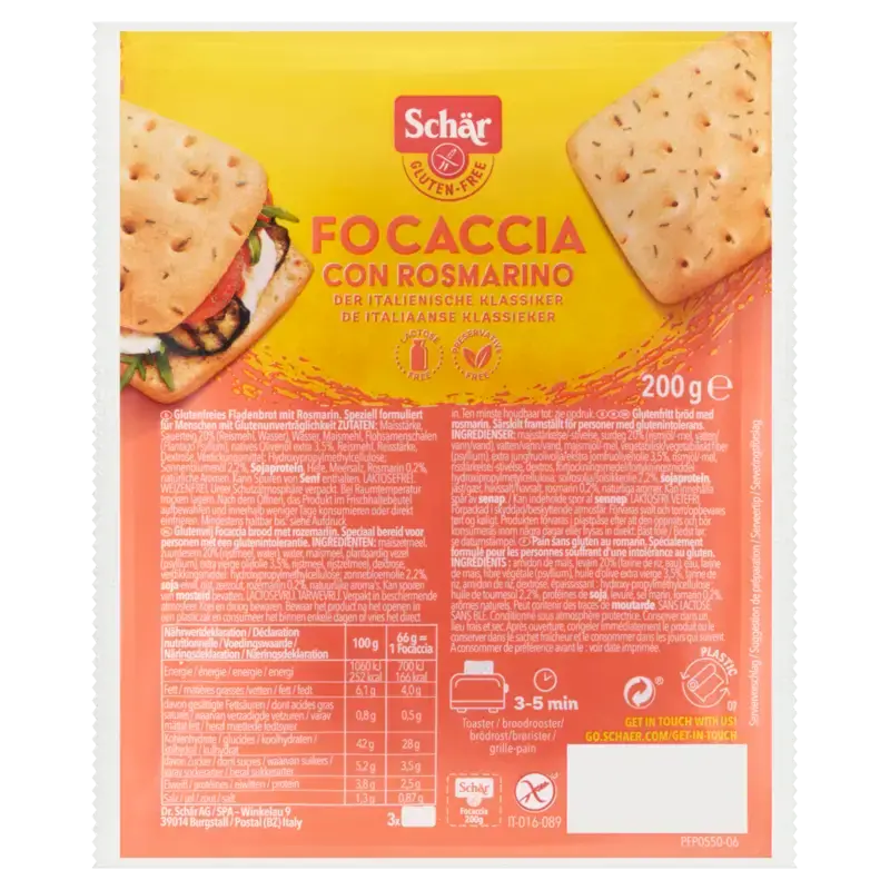Schär Focaccia glutenvrij