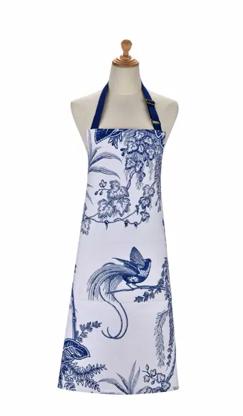 Schort Blue Willow Toile