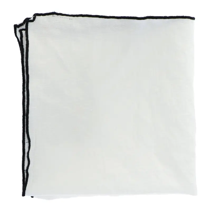 Servet Bourdon Canvas Mimi - Blanc & Bourdon Noir (set van 6)