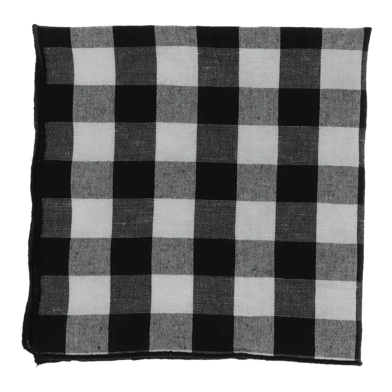 Servet Bourdon Canvas Mimi Vichy - Vichy Noir & Bourdon Noir (set van 6)