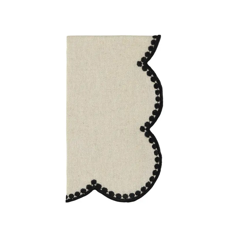 Servet Gotas geborduurd zwart 45x45cm