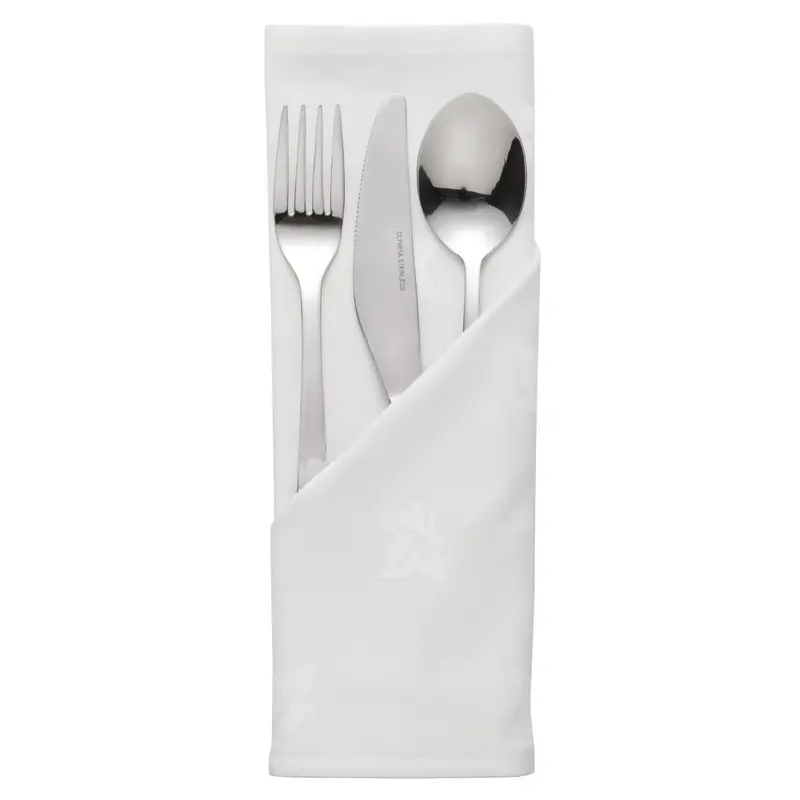 Serviettes blanches en coton motif feuille de lierre Mitre Luxury Luxor 450 x 450mm (lot de 10)