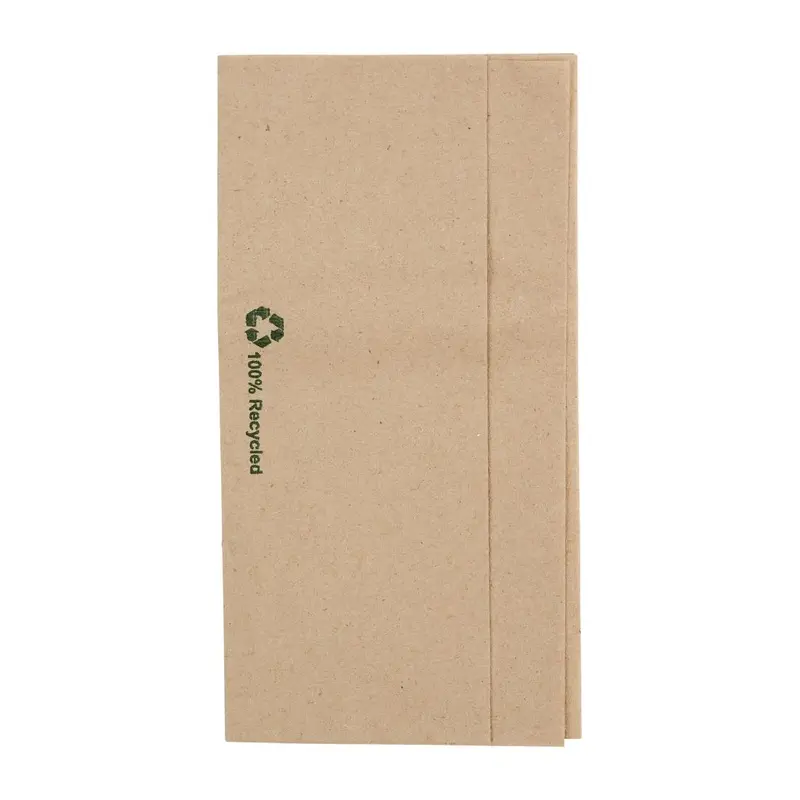 Serviettes kraft recyclées pliées Fiesta Recyclable 320x300mm (lot de 6000)