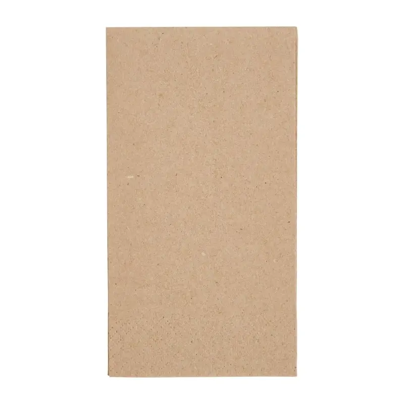 Serviettes snacking recyclées 2 plis pliage 1/8 Fiesta Recyclable 330mm kraft (lot de 2000)