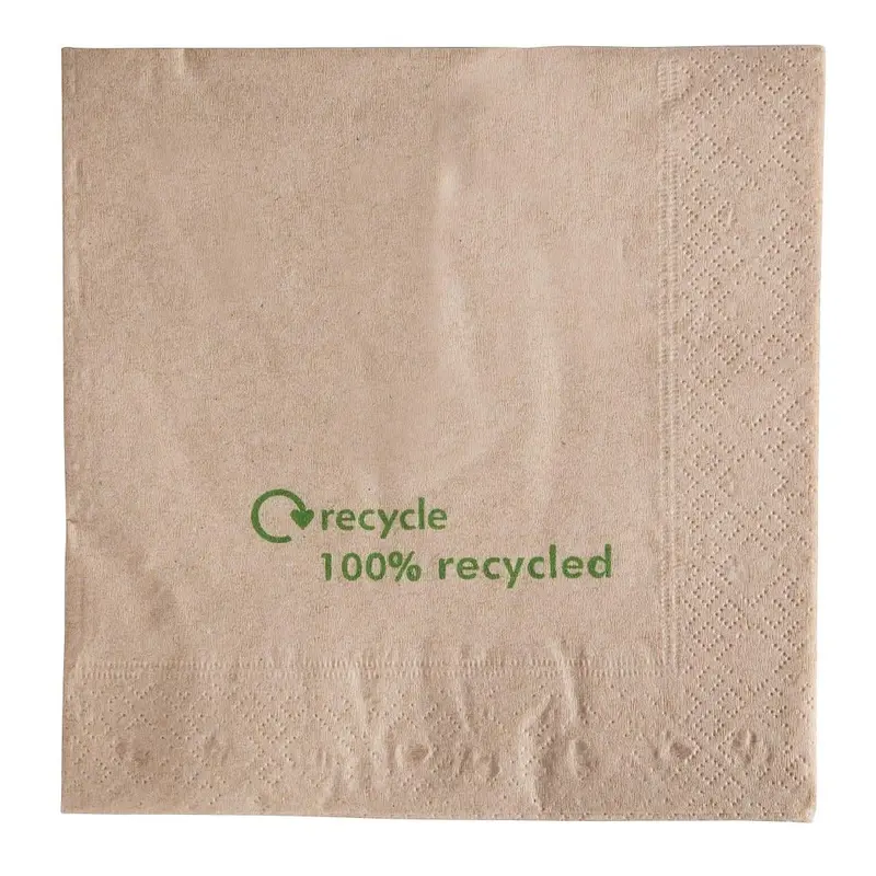 Serviettes snacking recyclées Swantex 33x33cm 2 plis 1/4 (lot de 2000)