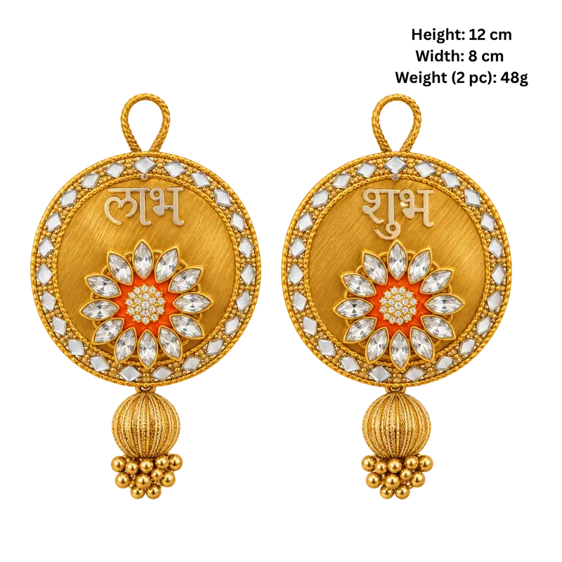 Shubh- Labh Door hanging- Orange