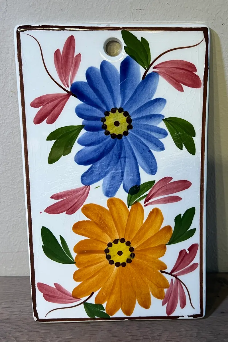 Snijplank / Boterhamplank - Schramberg - decor BALKAN met gekleurde bloemen