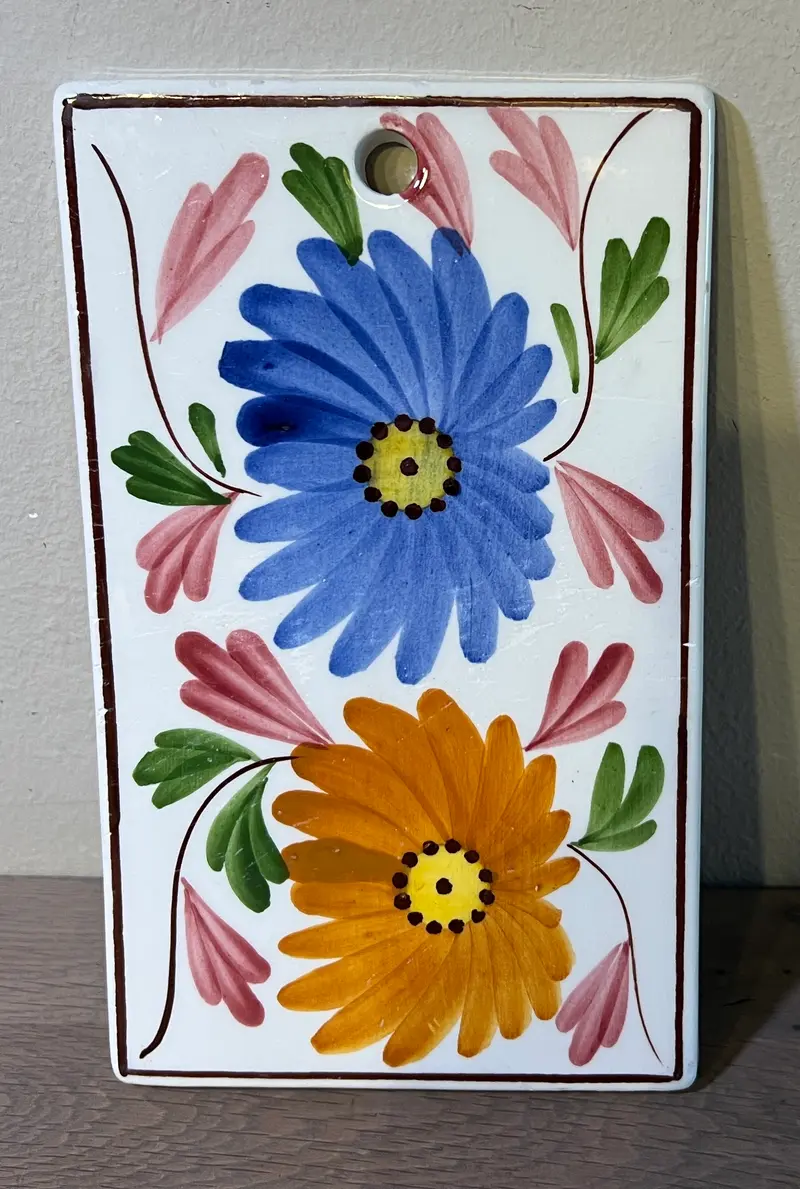 Snijplank / Boterhamplank - Schramberg - decor BALKAN met gekleurde bloemen
