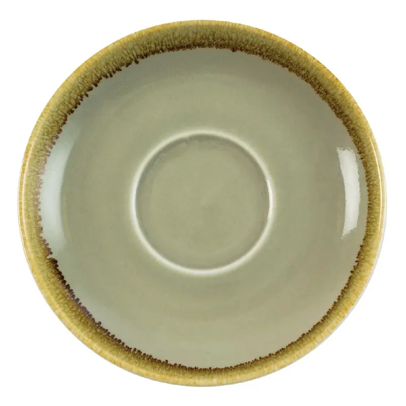 Soucoupe cappuccino Olympia Kiln couleur mousse 160mm (lot de 6)