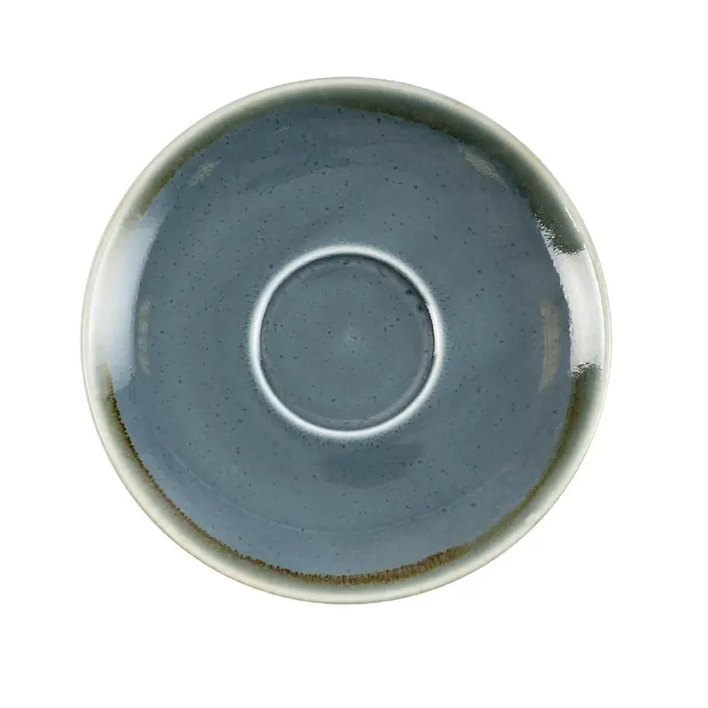Soucoupe cappuccino Olympia Kiln couleur océan 160mm (lot de 6)