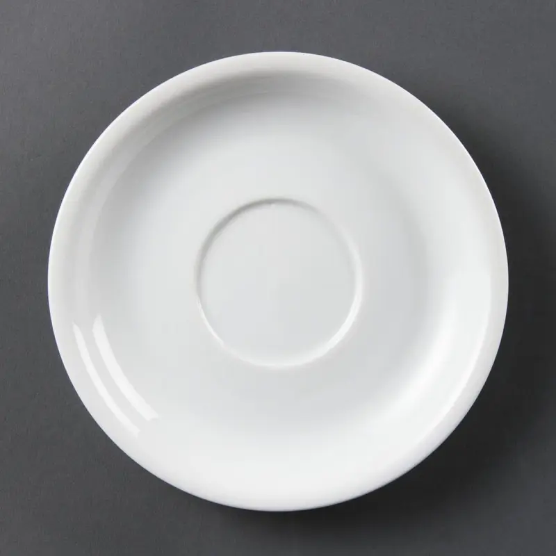 Soucoupes pour tasses à cappuccino Olympia Whiteware 160mm (lot de 12)