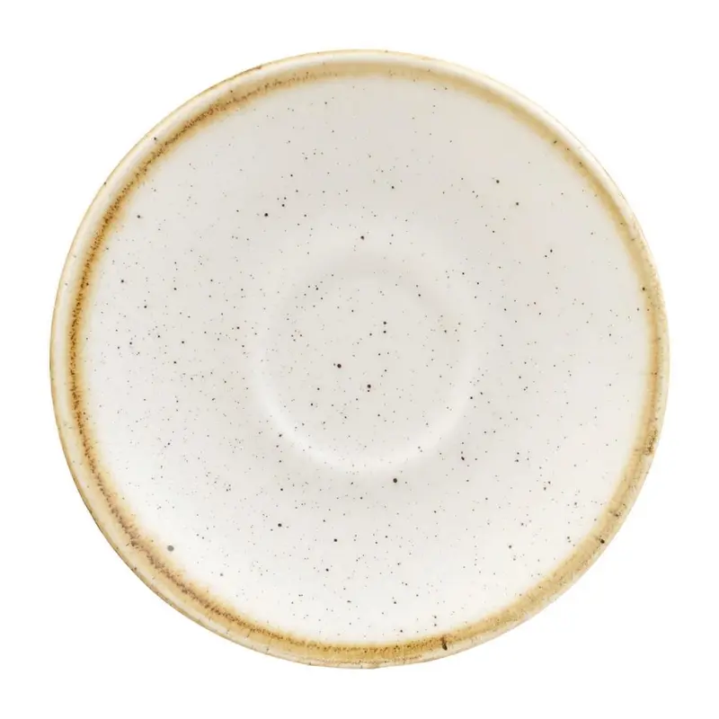 Soucoupes pour tasses à espresso Churchill Stonecast Barley White 118mm (lot de 12)