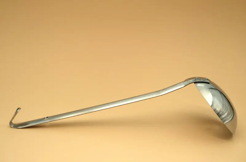 Stainless steel ladle shallow