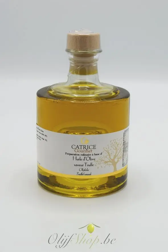 Stapelbare fles extra vierge olijfolie met truffelaroma 250 ml