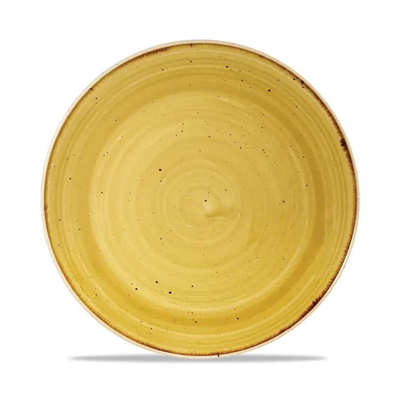 Stonecast Mustard Evolve Coupe Plate 22cm 12/box