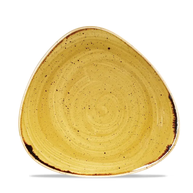 Stonecast Mustard Lotus Plate 23cm 12/box