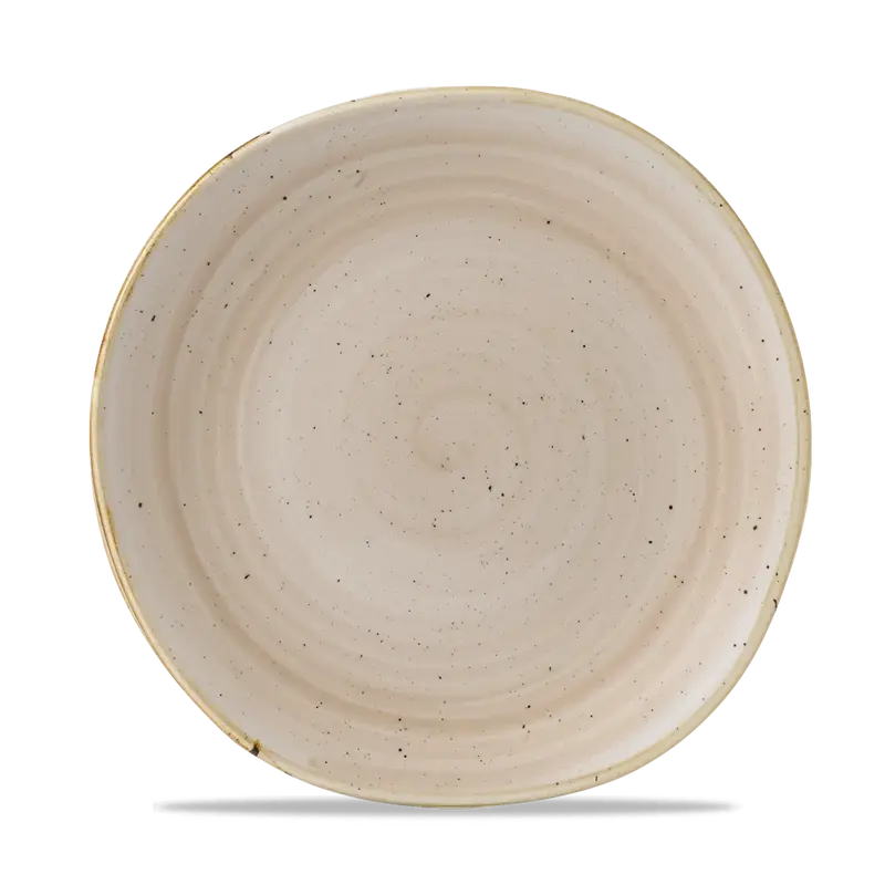 Stonecast Nutmeg Cream Round Trace Plate 26.4cm 12/box
