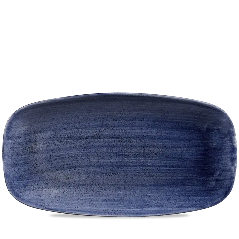 Stonecast Patina Blue Chefs Oblong Plate 35.5x18.9cm 3/box