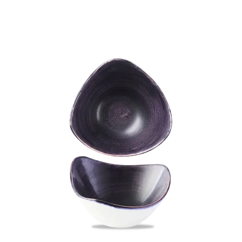 Stonecast Patina Deep Purple Triangular Bowl 15.3cm 12/box