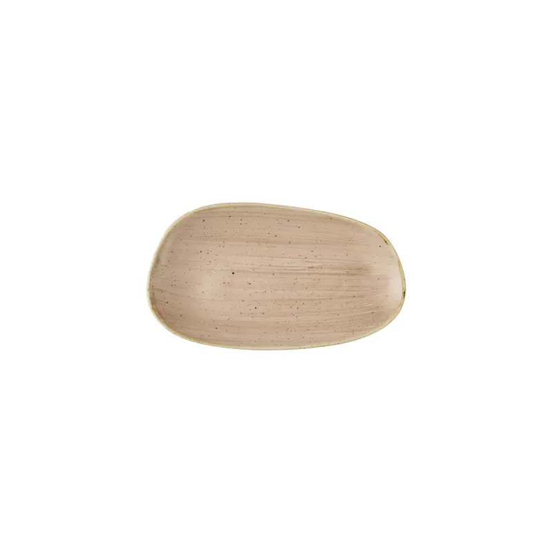 Stonecast Truffle Opal Organic Oblong Plate 26x15 cm 12/box