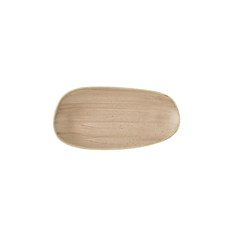 Stonecast Truffle Opal Organic Oblong Plate 30x15 cm 12/box