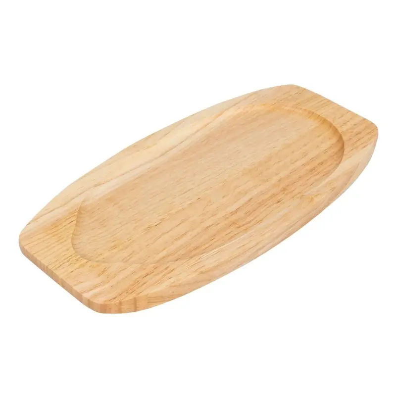 Support en bois d'hévéa pour plat en fonte 286x149 GG133 Olympia