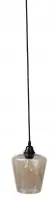 Suspended Lamp, Metallic Grey Glass · H 22 · Ø 14
