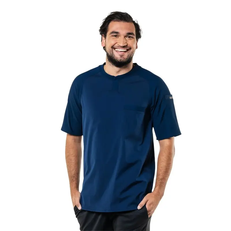 T-shirt mixte manches courtes Chaud Devant Valente UFX marine taille L