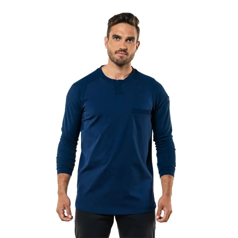 T-shirt mixte manches longues Chaud Devant Valente UFX marine taille M