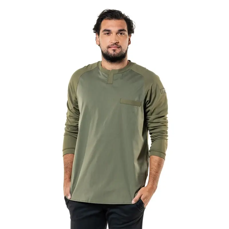 T-shirt mixte manches longues Chaud Devant Valente UFX vert taille L