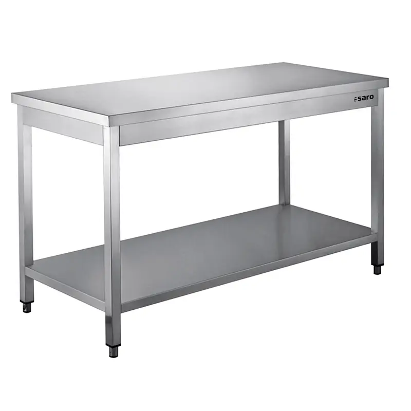 Table en acier inoxydable SARO démontable, plateau inférieur - L 1 000 x P 700 mm - 456-7000
