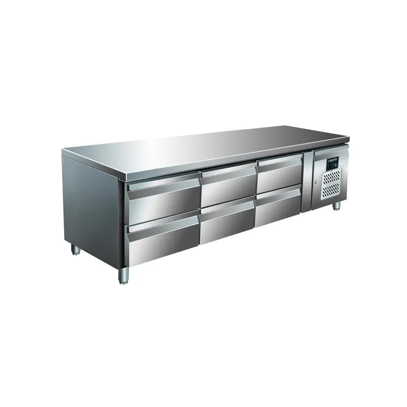 Table réfrigérée encastrable SARO avec 3x2 tiroirs, UGN 3160 TN - 323-3124