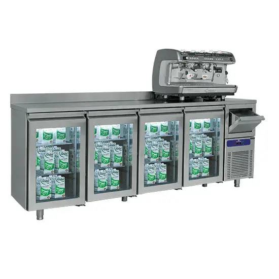 Table réfrigérée / Refroidisseur de verres Virtus - BNC0015BAR/F - 2690 × 600 × 1000 mm
