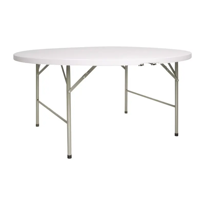 Table ronde pliable au centre Bolero blanche 1530mm