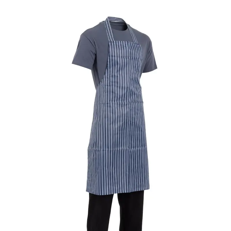 Tablier bavette déperlant Whites bleu et blanc