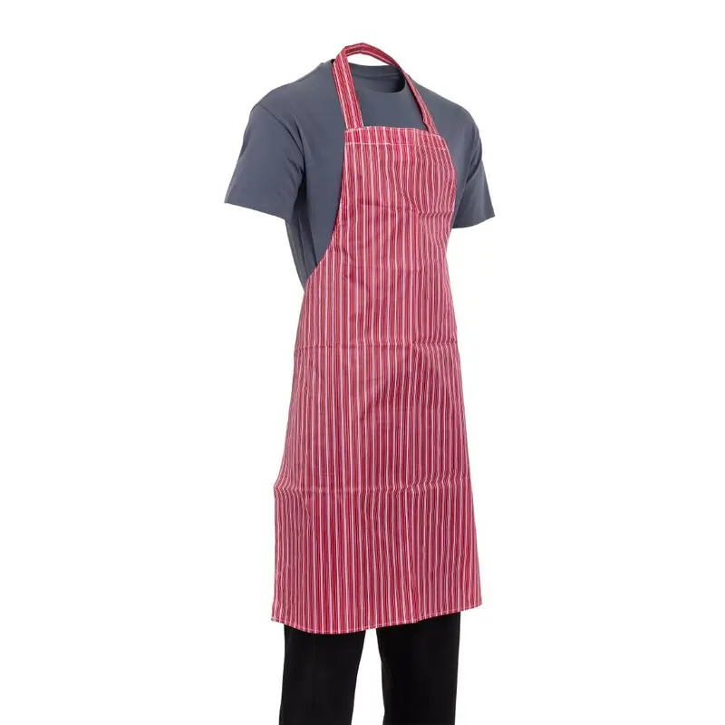 Tablier bavette déperlant Whites rouge et blanc