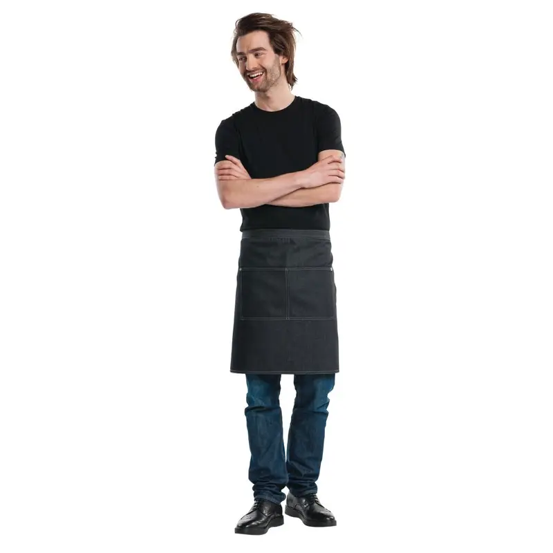 Tablier serveur Chaud Devant Black Denim noir
