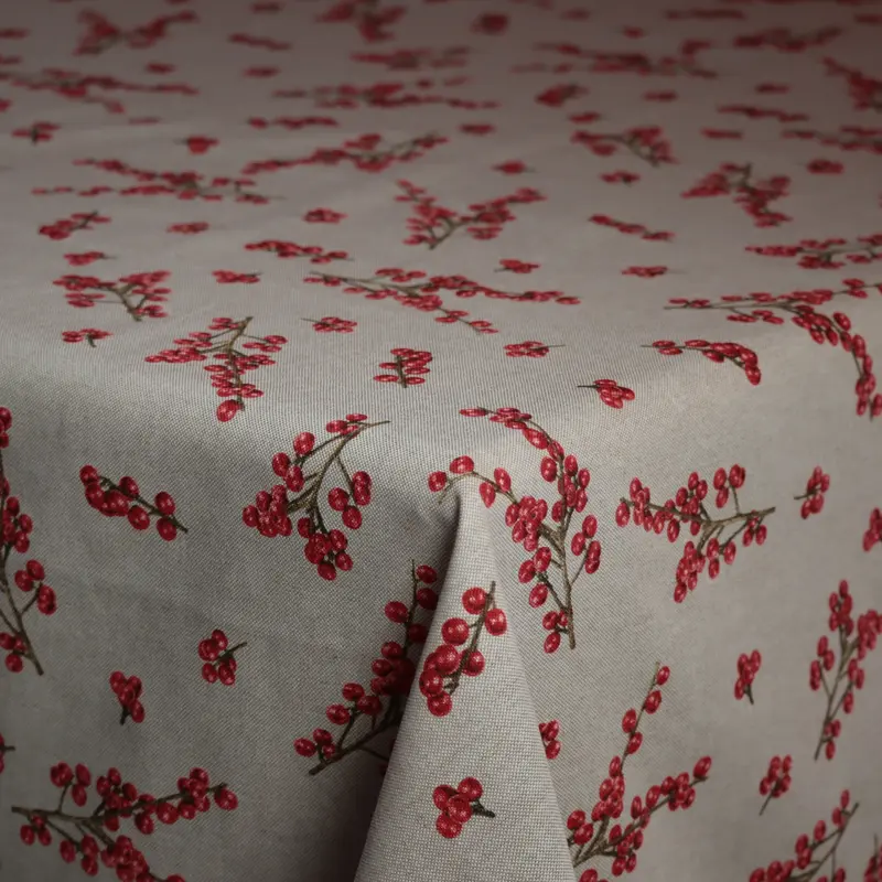 Tafelkleed - Rode Besjes - 80% Katoen - 20% Polyester - 180 cm x 140 cm