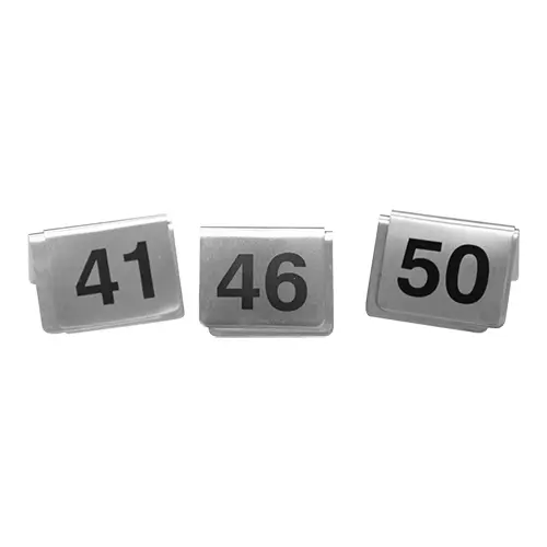 Tafelnummer Set 41-50 RVS