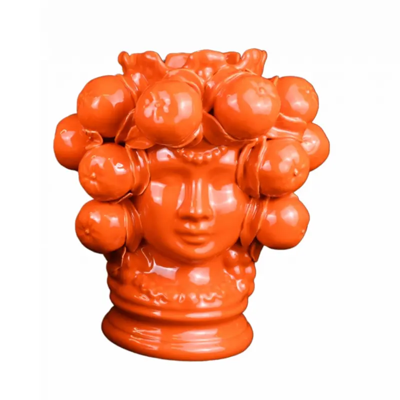 Testa di Moro Oranje vaas 30cm