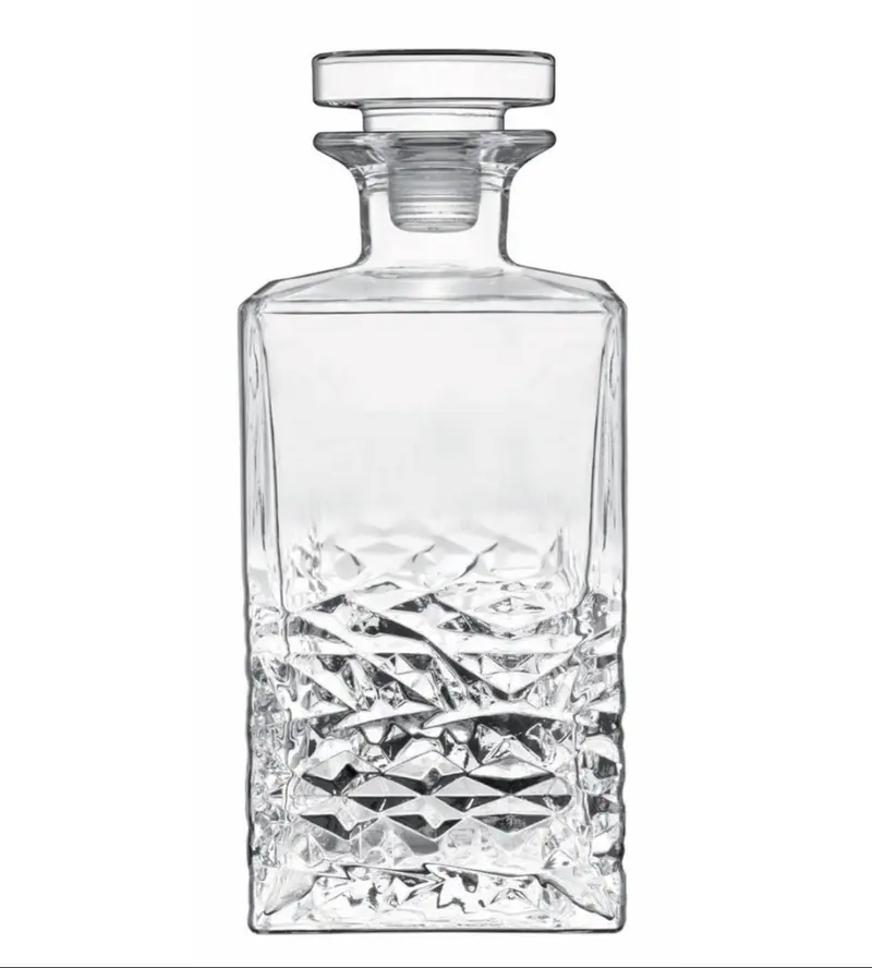 Texture decanter w/glass stopper 750 ml 6/box