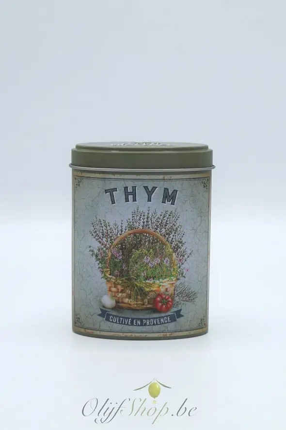 Tijm in retro blikje