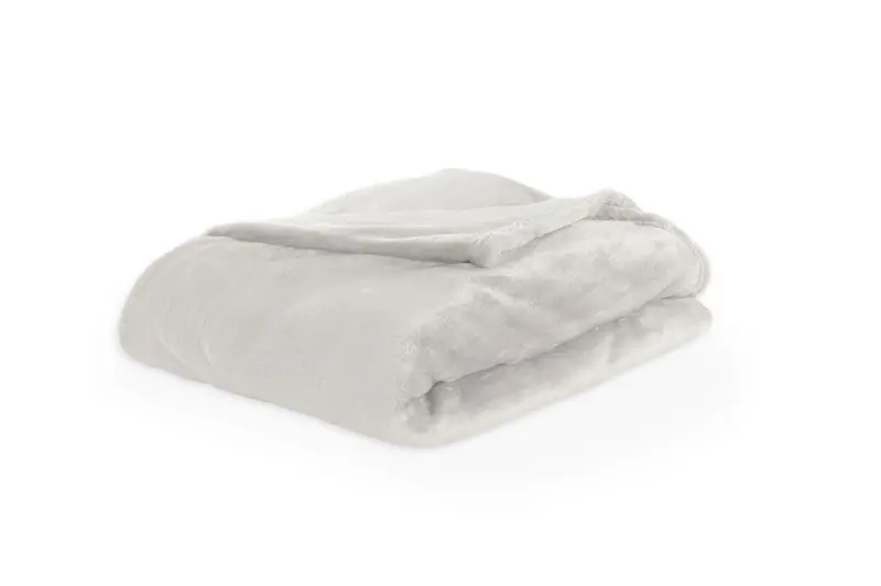 Tiseco - Plaid COSY DELUX - Microflannel 280 g/m² - 180x220 cm, silver grey