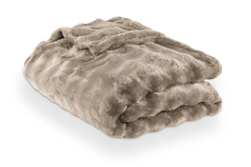 Tiseco - Plaid WAVE - 150x200 cm, taupe