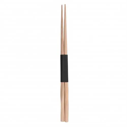 Twist Bamboo Chop Sticks with black bandrol 24cm 100/pak
