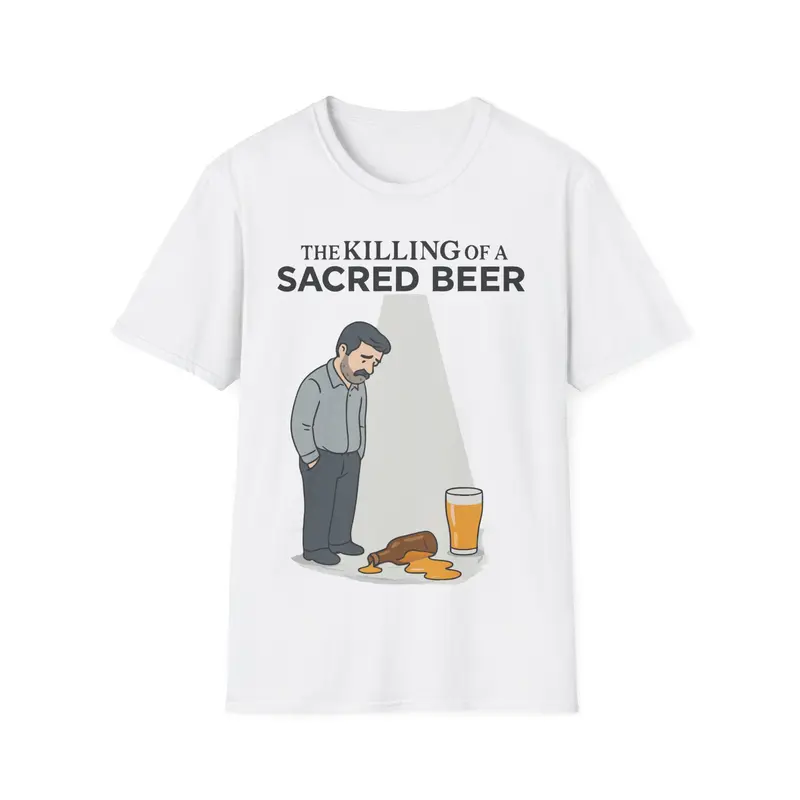Unisex soft-style T-Shirt - 'The Killing of a Sacred Beer'