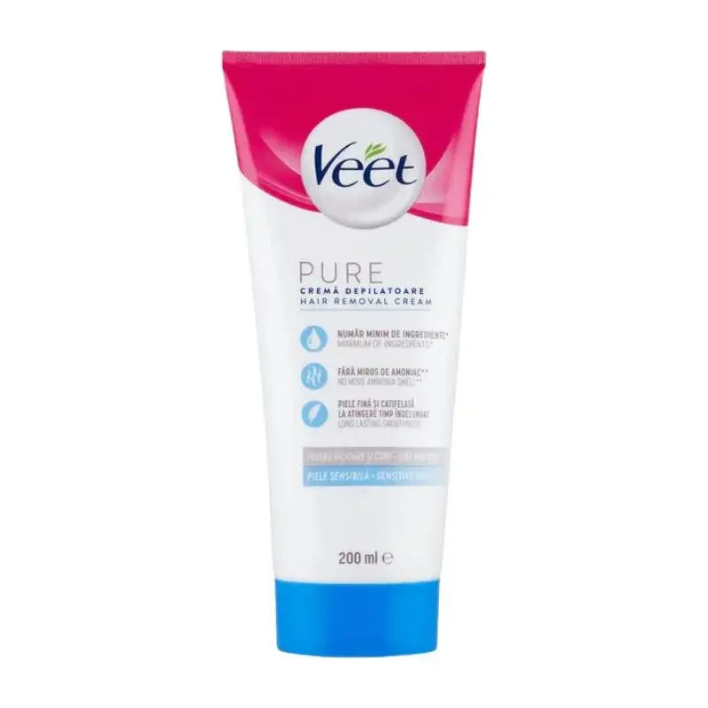 Veet Pure Hair Removal Cream For Legs & Body Sensitive Skin - 200ml