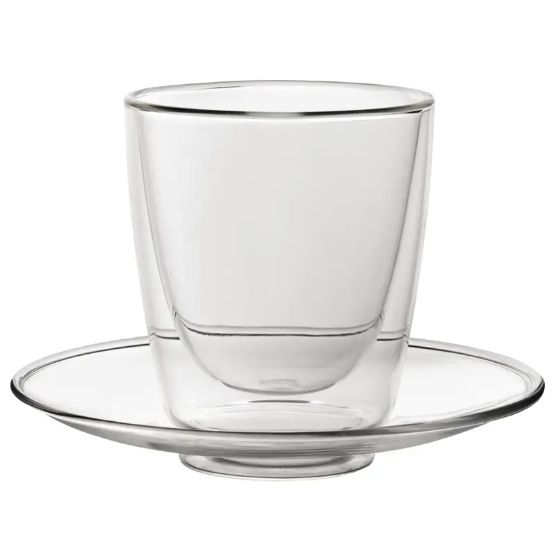 Verres à cappuccino double paroi et soucoupes Utopia 220 ml (lot de 6)