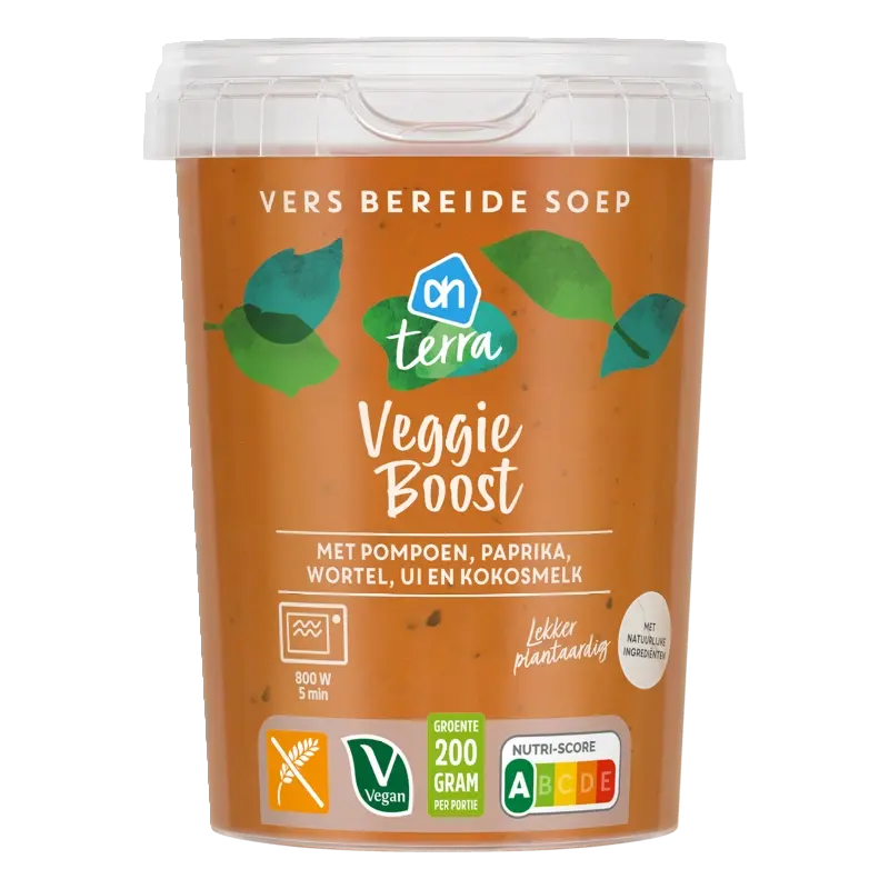 Verse soep veggie boost met pompoen